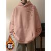 Chaqueta con capucha de gamuza acolchada forrada de forro polar flor de ciruelo D2151/regular P58 forrada de forro polar P68