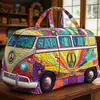 Bolsa de Viagem Acolchoada de Algodão Estilo Novo 3D Marca Independente Cachorro Série 6 Bolsa de Yoga Feminina Estampada Moda Bolsa de Mão