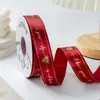 Cinta de Poliéster Estampada en Caliente Cinta para Flores de Pastel de Boda DIY Cinta para Regalo Accesorios de Lazo Cinta Decorativa DIY
