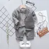 Terno de primavera infantil terno de menino outono de manga comprida terno infantil terno de três peças conjunto de roupas bonitas da moda dos homens