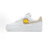 Zapatillas Air Force One de caña baja, unisex, zapatillas deportivas casuales clásicas blanco puro, directo de la fábrica de origen, disponibles para dropshipping