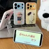 Funda de teléfono divertida con temática de cachorro para Apple 17 Pro Max, iPhone 16 y Huawei, con una carcasa suave y una ventana en forma de corazón
