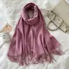 Bufanda de Comercio Exterior Color Sólido para Mujer Imitación Cachemir Otoño e Invierno Nuevo de Gama Alta de Longitud Media Caliente Bufanda Grande Venta al por Mayor