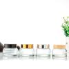 Frasco de creme facial transparente oblíquo, frasco de creme, amostra de frasco vazio, produtos portáteis para cuidados com a pele, creme para os olhos, base, líquido, sub-frasco