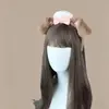 Diadema de Maid con Orejas de Perro Lolita Diadema de Cabeza de Perro Chef Tocado Dulce Japonés con Orejas de Perro Accesorio para Fiesta de Actuación