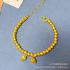 Pulseira Nacional Tendência Novo Estilo Chinês Dourado Areia Estilo Antigo Popular na Internet Duas Shihuan Pulseira Banhada K Ouro Conservação Cor Lótus Lótus Fivela S Pulseira para Mulheres