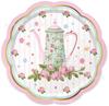 Mm259 Encaje Fiesta de Té Niñas Fiesta de Té de la Tarde Vajilla para 8 Personas Plato de Papel de 4 Piezas Vaso de Papel Servilleta