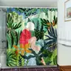 Dinossauro Fofo Divertido Cortina de Banho para Banheiro Gato Folha Verde Tecido Pastel Cortina para Porta de Banheiro Janela Moderna