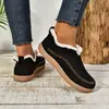 2026 Nuevas Botas de Algodón Cálidas y de Moda con Forro de Felpa para el Noreste para Mujer, Casual Color Sólido Gamuza Retro Talla Grande Botas de Nieve