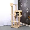 Processamento Personalizado e Atacado de Estruturas de Escalada para Gatos, Ninho de Gato de Madeira Maciça e Sisal, Brinquedos de Arranhador, Plataforma de Salto para Gatos, Ninho Integrado para Gatos