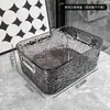 Caja de almacenamiento acrílica de lujo ligero, organizador de escritorio transparente para mascarillas faciales, productos de cuidado de la piel, cosméticos, snacks y artículos varios