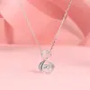 Elaine Jewelry - Collar de plata de ley S925 con cadena de clavícula ligera y lujosa para mujer.