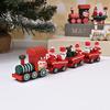 Selección estricta de decoraciones navideñas de dibujos animados creativas regalos navideños para niños tren pequeño ventana de madera adornos de escritorio