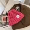 Temperamento estilo ~ japonês elegante doce cor torção chapéu de lã feminina proteção da orelha chapéu de malha inverno frio-prova engrossado quente