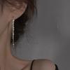 Pendientes de Borlas Estrellas Brillantes Pendientes Largos Diosa Elegante Verano Placa de Incienso Anti-Mosquitos Clip para Oreja Sin Agujeros en las Orejas