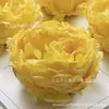 34 tipos de cabezas de flores de rosa amarillas artificiales de seda estilo europeo para horquillas DIY, arreglos florales y decoraciones de gorros de graduación