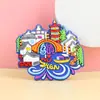 Ímãs de geladeira macios de PVC personalizados para museus, atrações turísticas culturais e criativas, ímãs de geladeira de cidades e lembrancinhas de viagem personalizadas