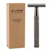 RZACLEA Navaja de Seguridad Manual Clásica, Cabeza de Aleación de Zinc, Mango Ligero de Aluminio Pulido Antideslizante, Hoja de Filo Único Doble Filo, Opciones Multicolor