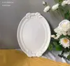 Nova Mesa de Sobremesas Branca Prateleira Madeira Acrílico Branco Suporte de Exibição Mesa Decoração Conjunto de Dez Peças