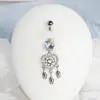 Anillo para ombligo de atrapasueños popular con borla de corazón de acero inoxidable aleación de titanio joyería para ombligo joyería para piercing al por mayor
