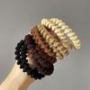 Estilo coreano novo corda de cabelo elástica alta com cabeça ondulada anel de cabelo atacado elástico para rabo de cavalo alto acessórios de cabelo de alto valor de cor ins corda de cabelo para mulheres