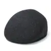 Boné Forward com Forro de Lã à Prova de Frio para Outono e Inverno para Meia-Idade e Idosos Proteção de Orelha Quente de PU para Exterior Boné de Pato para Homens, Velho e Avô Chapéu