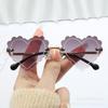 Nueva tendencia gafas de sol sin montura con forma de corazón para niños, para niños y niñas, para viajes, ocio, decorativas, con protección solar, fabricantes