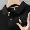 Camisa Polo de Manga Corta con Cuello para Hombre de Verano Holgada Bordada Polo Casual Nueva Camiseta de Manga Corta Camiseta de Negocios de Comercio Exterior
