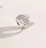 Conjunto de pulseira e anel floral microincrustado de novo produto transfronteiriço mais vendido, joias cravejadas de diamantes, acessórios femininos versáteis de luxo leve no atacado