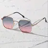 Gafas de Sol Metálicas para Hombre, Gafas de Sol de Alta Gama, Nuevas Gafas de Moda Polygonal Transfronterizas para Mujer, Estilo Europeo y Americano