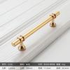 Tirador de cajón de cobre dorado para puerta de armario nórdico simple y moderno, tirador de gabinete de aleación de aluminio americano alargado negro