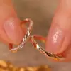 Anillos de Pareja Mobius Personalidad Simple Sensación de Alta Gama Anillos de Par Trenzados de Moda Versátiles Sensación Creativa Anillo Abierto