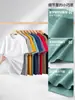 Camiseta de 230g de Manga Corta para Hombre de Peso Medio Verano Algodón Puro Unisex Juvenil Sin Costuras Camiseta Interior para Hombre
