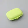 Caja de medicamentos pequeña portátil a prueba de polvo sellada caja de pastillas para personas mayores compartimento portátil almacenamiento gran capacidad caja Macaron