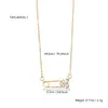 Pingente Minimalista de Alta Qualidade Versátil Aço Inoxidável Banhado a Ouro 18K Colar de Corrente para Clavícula Feminina