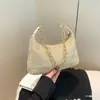 Bolsa Tote Tecida Retrô Estilo Coreano Bolsa de Palha Grande Capacidade Bolsa Axilar Bolsa de Ombro Estilo Férias Portátil Bolsa de Praia para Mulheres