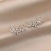 Pendientes de Perla de Nuevo Estilo, Lujo Ligero y Sensación de Alta Gama, Pendientes Navideños al por Mayor, Clips Metálicos Simples para Orejas, Aros para Orejas, Pendientes de Aro Lisos