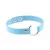 Diseño Simple Collar de Cuello Negro para Hombre y Mujer Moda Europea y Americana Anillo Collar de Cuero PU cosplay Collar
