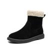 ZHR es unas botas de nieve cálidas, sencillas y de moda con forro polar, botas cortas, nuevas botas Joker de invierno 2024, botas de algodón, zapatos de mujer