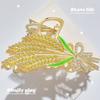 Pinza de Pelo de Clip de Tiburón de Diamantes Completos de Alta Gama para Primavera y Verano de Mujer Pinza Grande Pinza para el Pelo Elegante Tocado
