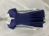 Moda Femenina Retro Europea y Americana Ajustado Elegante Solapa Bloque de Color Cintura Ceñida Plisado Vestido Manga Corta Vestido Deportivo de Tenis