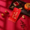Sobres Rojos Esmerilados de Alta Gama con Impresión a Color Personalizada, Título de Aleación Centenaria, Sobres Rojos Estampados en Oro, Paquetes Rojos Universales al por Mayor