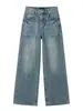 Jeans feminino cintura alta estilo retrô americano, novo estilo outono 2026, corte solto, modelador, plus size, calça reta de perna larga comprida
