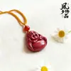 Pingente Fechadura da Paz Verde Jade Hetian Imitado, Pingente Fechadura Desejosa Lótus Material Qinghai, Pingente de Jade, Atacado Fábrica de Fechaduras da Paz