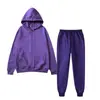 Conjunto de agasalho esportivo unissex de cor sólida europeu e americano 2026, conjunto de moletom com zíper quente casual da moda para outono e inverno