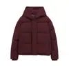 Ropa de Mujer Transfronteriza 2025 Invierno Nueva Moda Versátil Casual Simple Chaqueta Cálida de Algodón con Capucha Top de Algodón