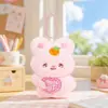 Nuevo llavero de peluche de conejo lindo, muñeco de conejo de dibujos animados para bolsos de niñas, pequeño regalo asequible