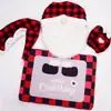 Bestseller internacional Conjunto de capa de vaso sanitário de Natal com boneco sem rosto, conjunto de quatro peças, decorações de vaso sanitário do Papai Noel, suprimentos de Natal