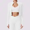 Chamarra de Yoga con Cierre de Cremallera para Mujer Otoño Invierno Manga Larga Cintura ceñida Adelgazante Secado Rápido Ropa Deportiva para Correr Fitness Top