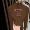 Top de Felpa De Rong Otoño e Invierno para Niños Medianos y Grandes Casual Manga Larga Niña Cuello Semi Alto Adorno de Volantes Camiseta Base para Niñas